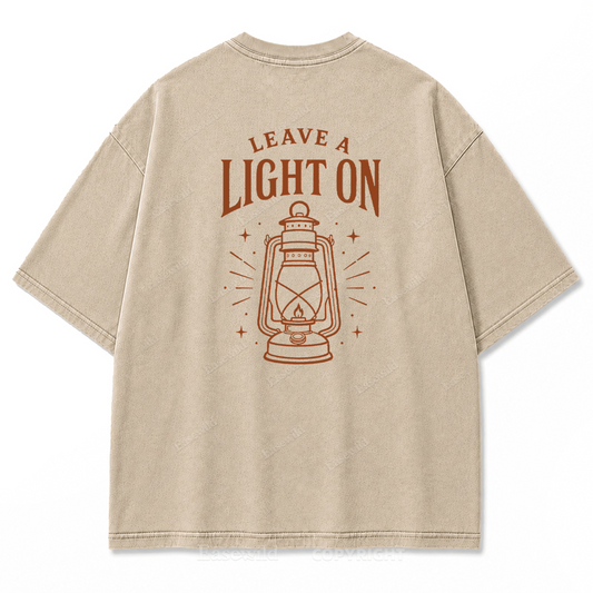 Leave A Light On Graphic Print Tee