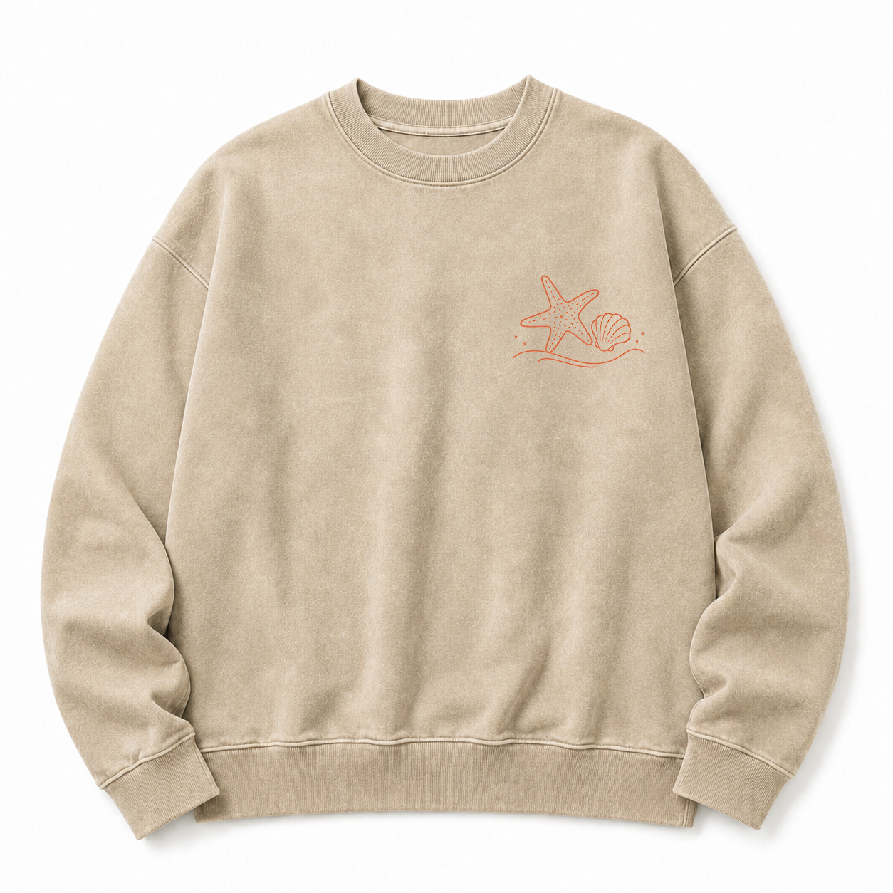 Ocean Breeze Washed Graphic Sweatshirt