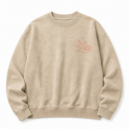 Ocean Breeze Washed Graphic Sweatshirt
