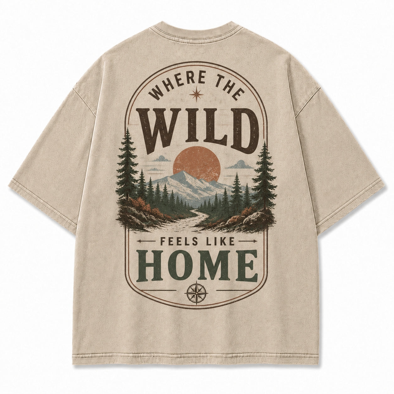 Where the Wild Feels Like Home Washed T-Shirt