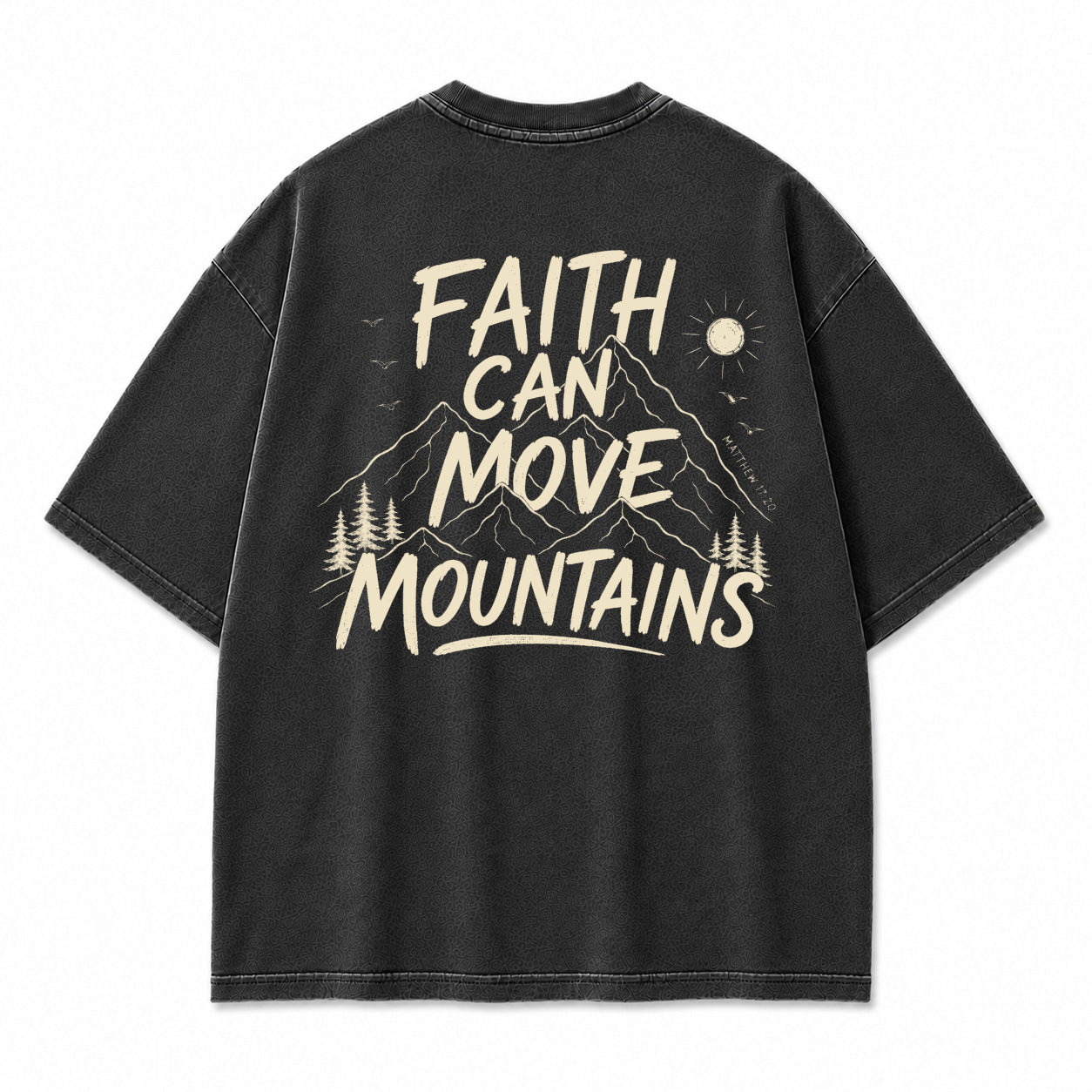Faith Mountains Line Art Graphic T-Shirt