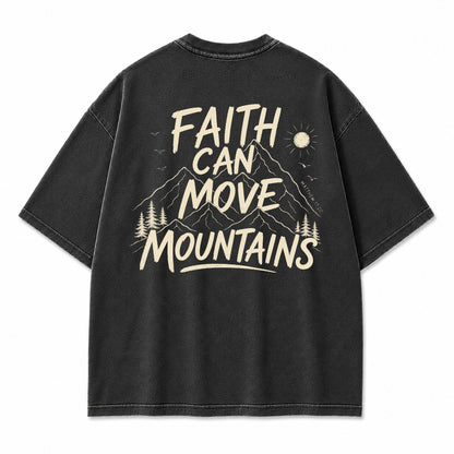 Faith Mountains Line Art Graphic T-Shirt