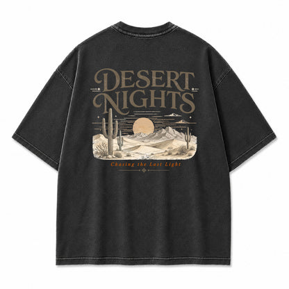 Cactus Dusk Desert Landscape Graphic T-Shirt