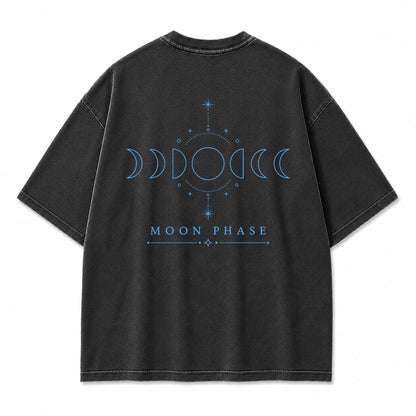 Moon Phase Minimal Graphic T-Shirt