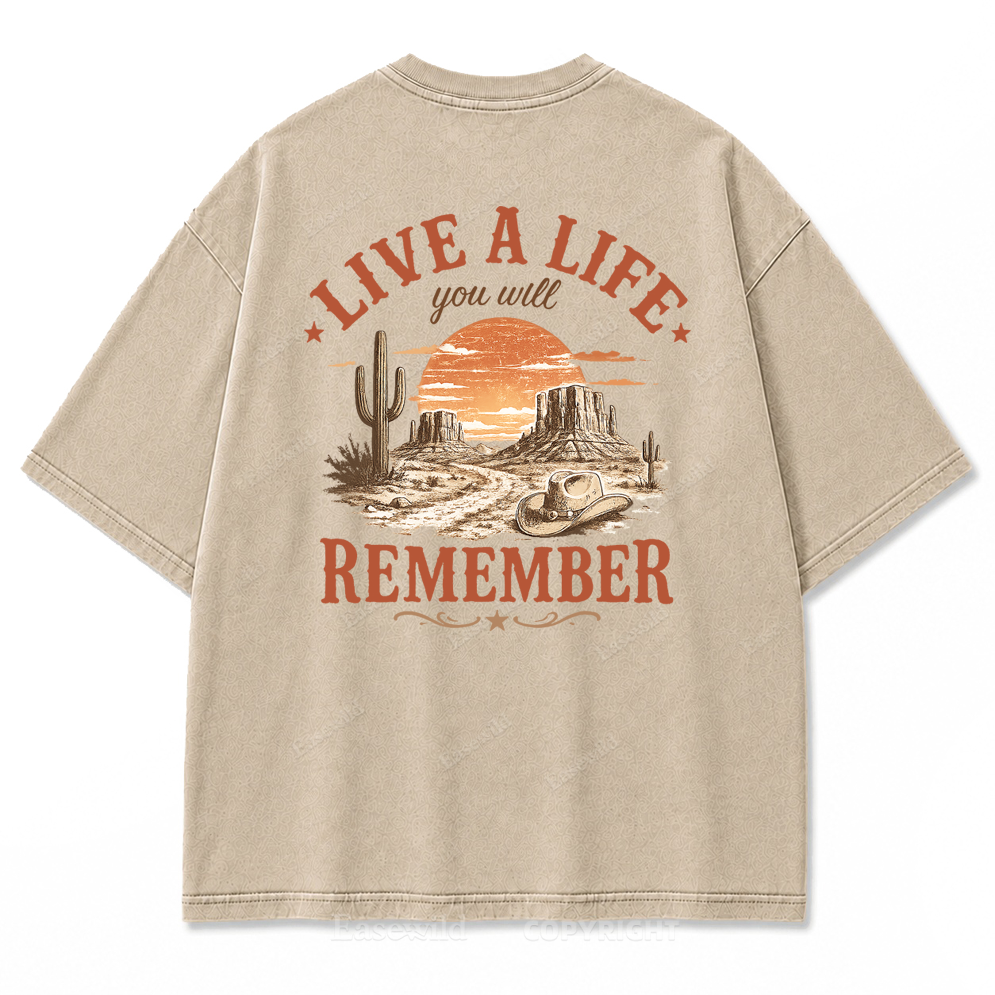 Live a Life You Will Remember Washed Print Tee