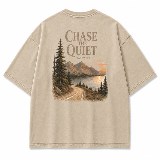 Chasing Quiet Lakeside Mountain Graphic T-Shirt