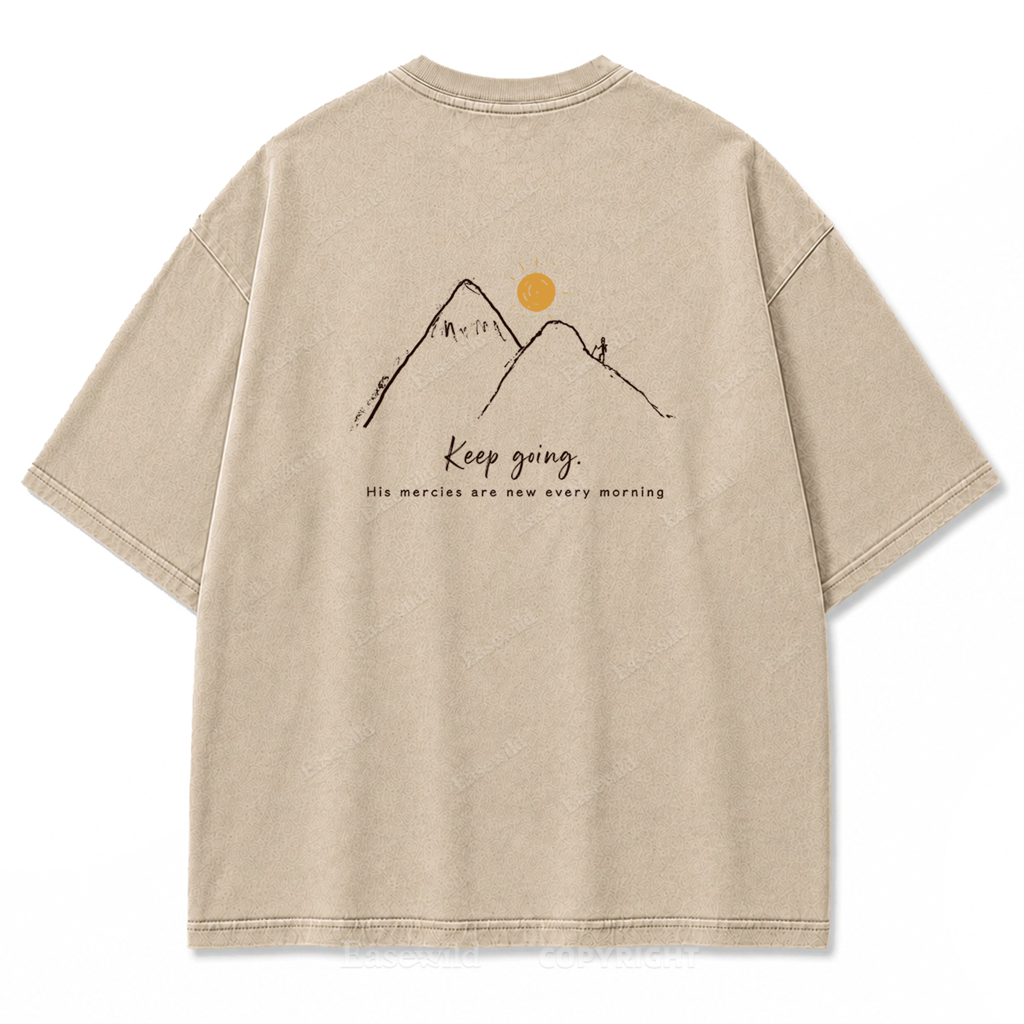 Keep Going Mountain Washed Print Tee
