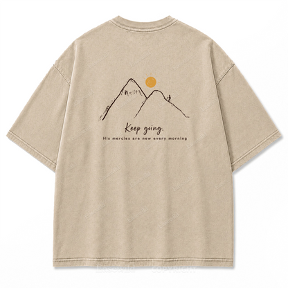 Keep Going Mountain Washed Print Tee