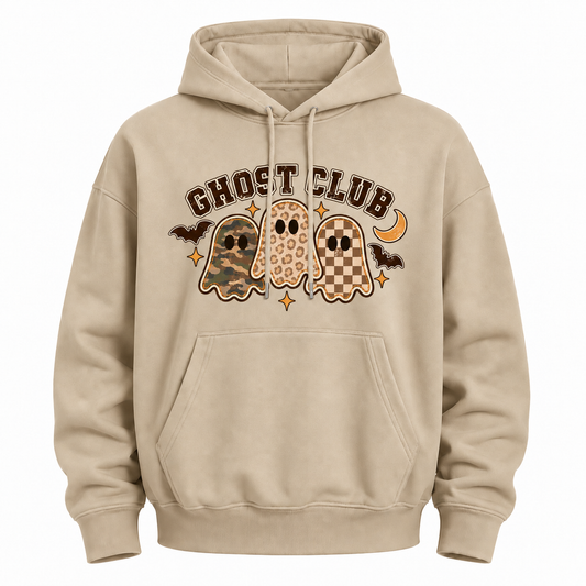 Ghost Club Halloween Graphic Hoodie