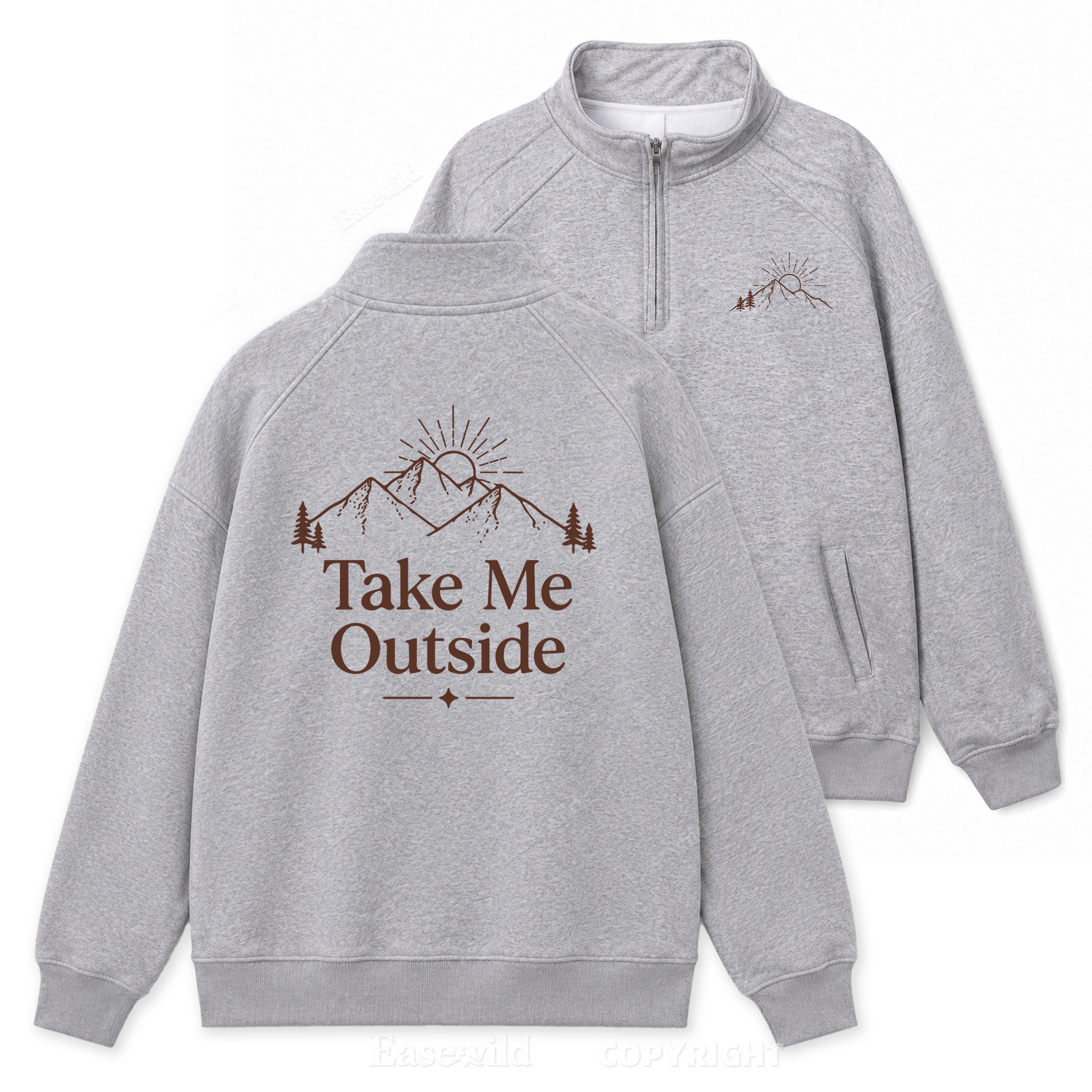 Take Me Outside Summit Zip Pullover Sweatshirt
