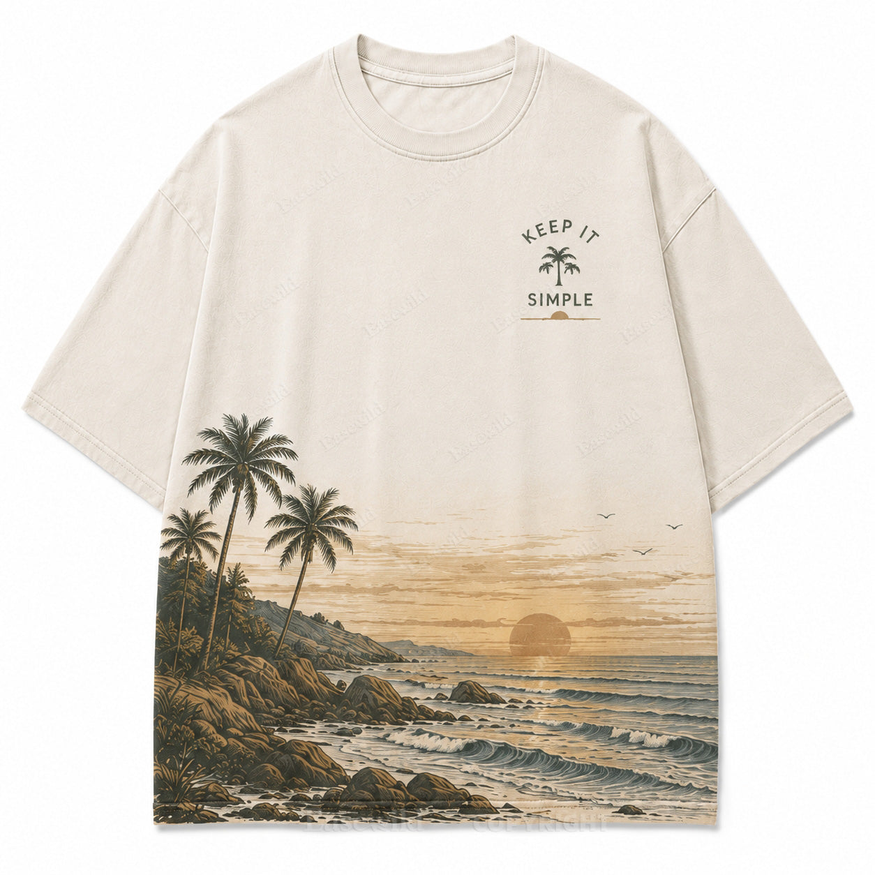 Keep It Simple Coastal Grafik-T-Shirt