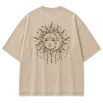 Sun Moon Celestial Spirit Graphic T-Shirt