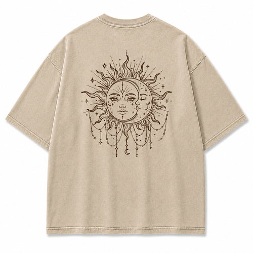 Sun Moon Celestial Spirit Graphic T-Shirt