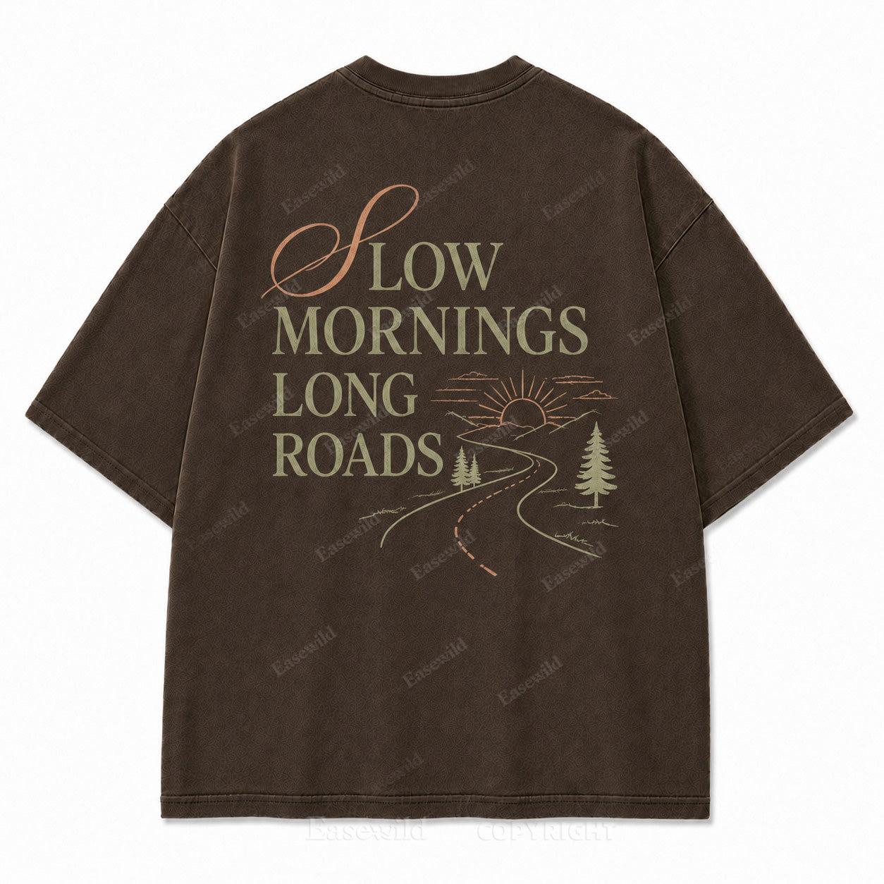 Slow Mornings Long Roads Tee