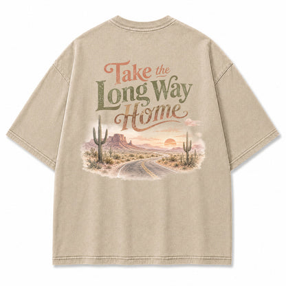 Take the Long Way Home Desert Graphic T-Shirt