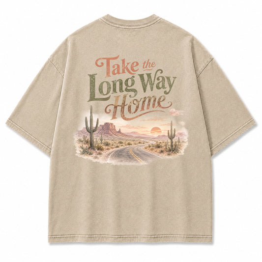 Take the Long Way Home Desert Graphic T-Shirt