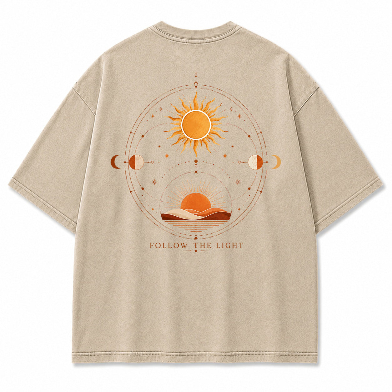 Follow The Light Solar Compass Graphic T-Shirt