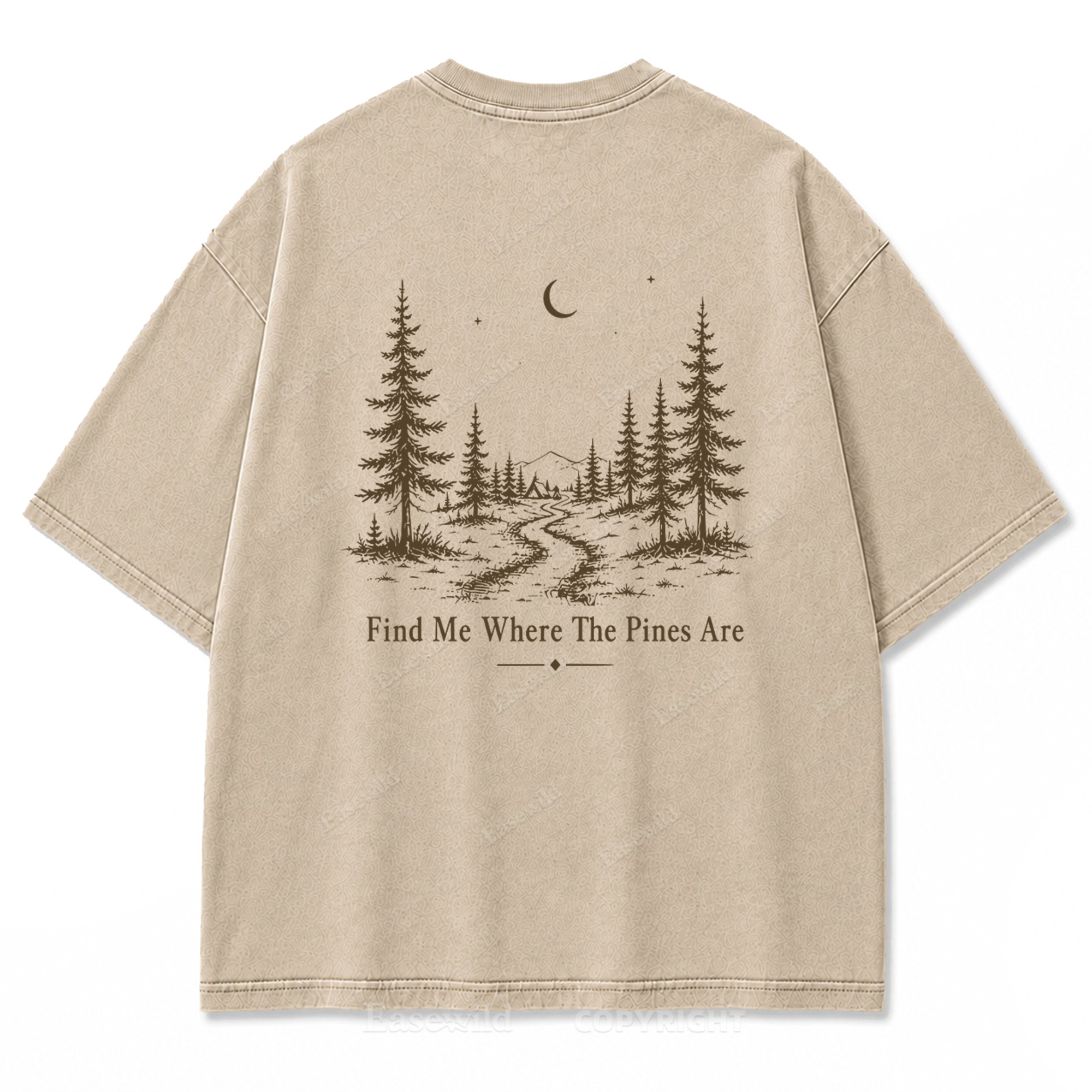 Pinebound Nights Washed Print Tee