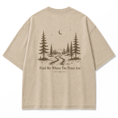 Pinebound Nights Washed Print Tee