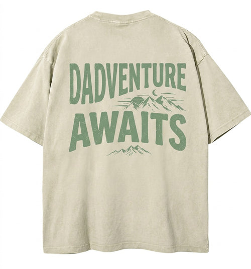 Adventure Begins With Dad Washed T-Shirt