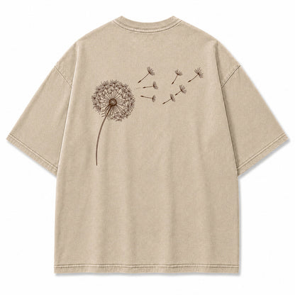 Drifting Wishes Dandelion Graphic T-Shirt