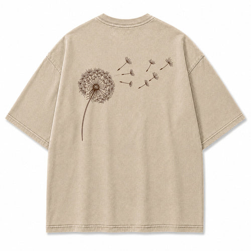 Drifting Wishes Dandelion Graphic T-Shirt