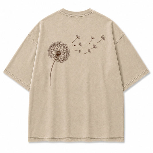 Drifting Wishes Dandelion Graphic T-Shirt