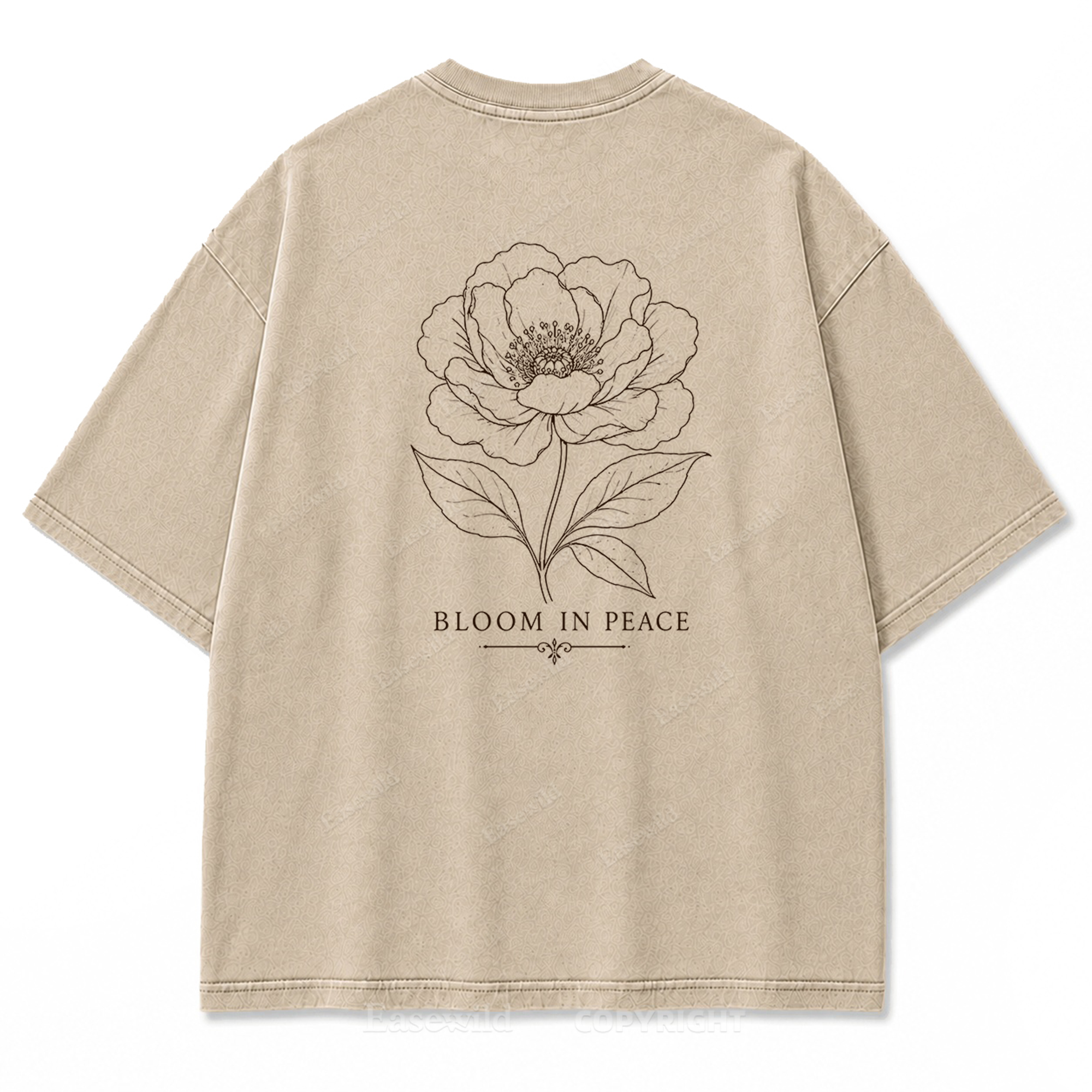 Bloom In Peace Floral Washed Print Tee