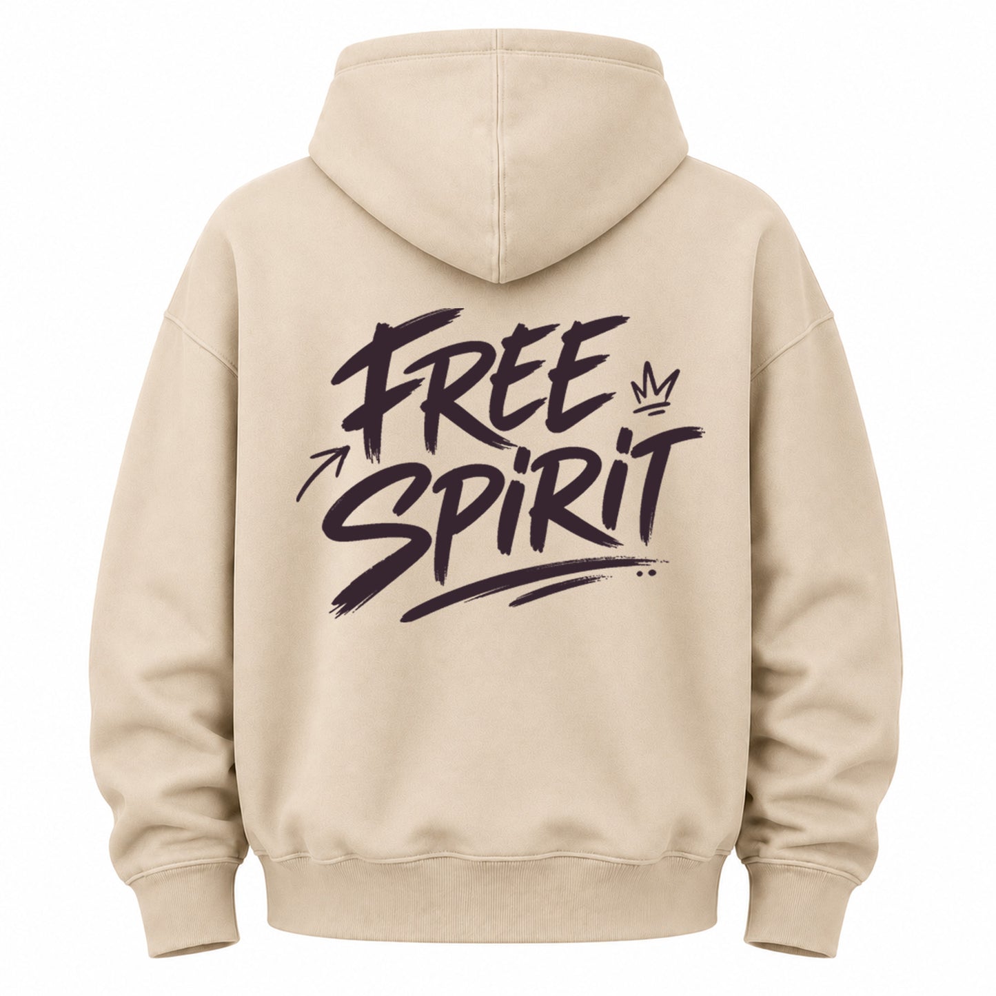 Free Spirit Brush Lettering Washed Hoodie