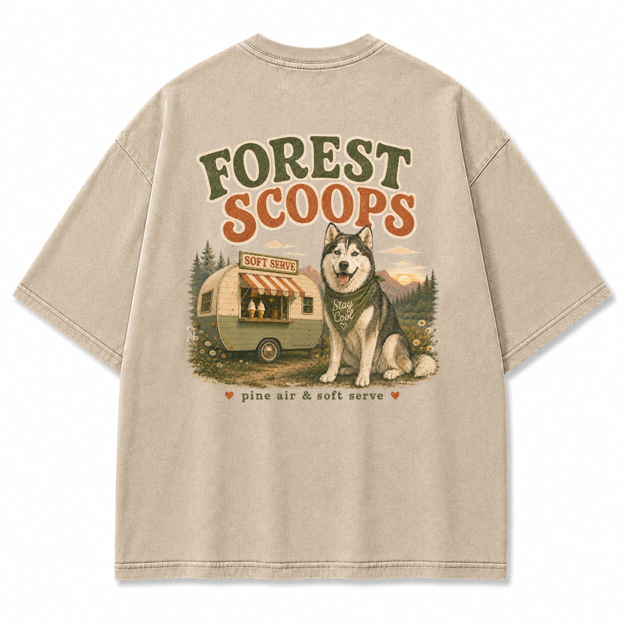 Forest Scoops Husky Graphic T-Shirt