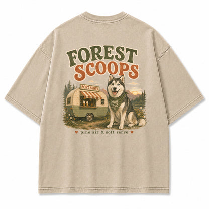 Forest Scoops Husky Graphic T-Shirt