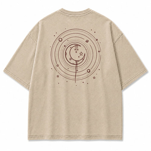 Celestial Moon Orbit Graphic T-Shirt
