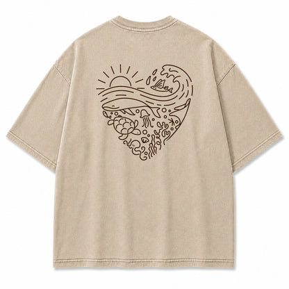 Coastal Wave Harmony Graphic T-Shirt