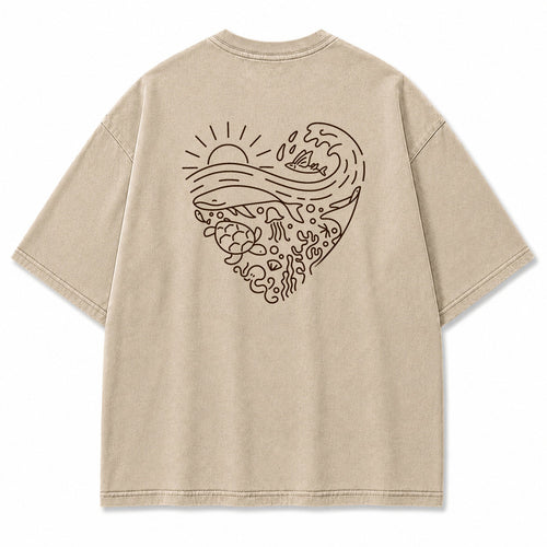 Coastal Wave Harmony Graphic T-Shirt