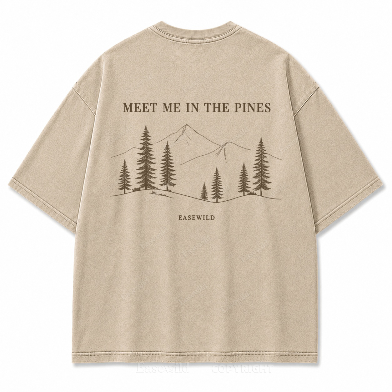 Meet Me in the Pines Washed Back Print Tee