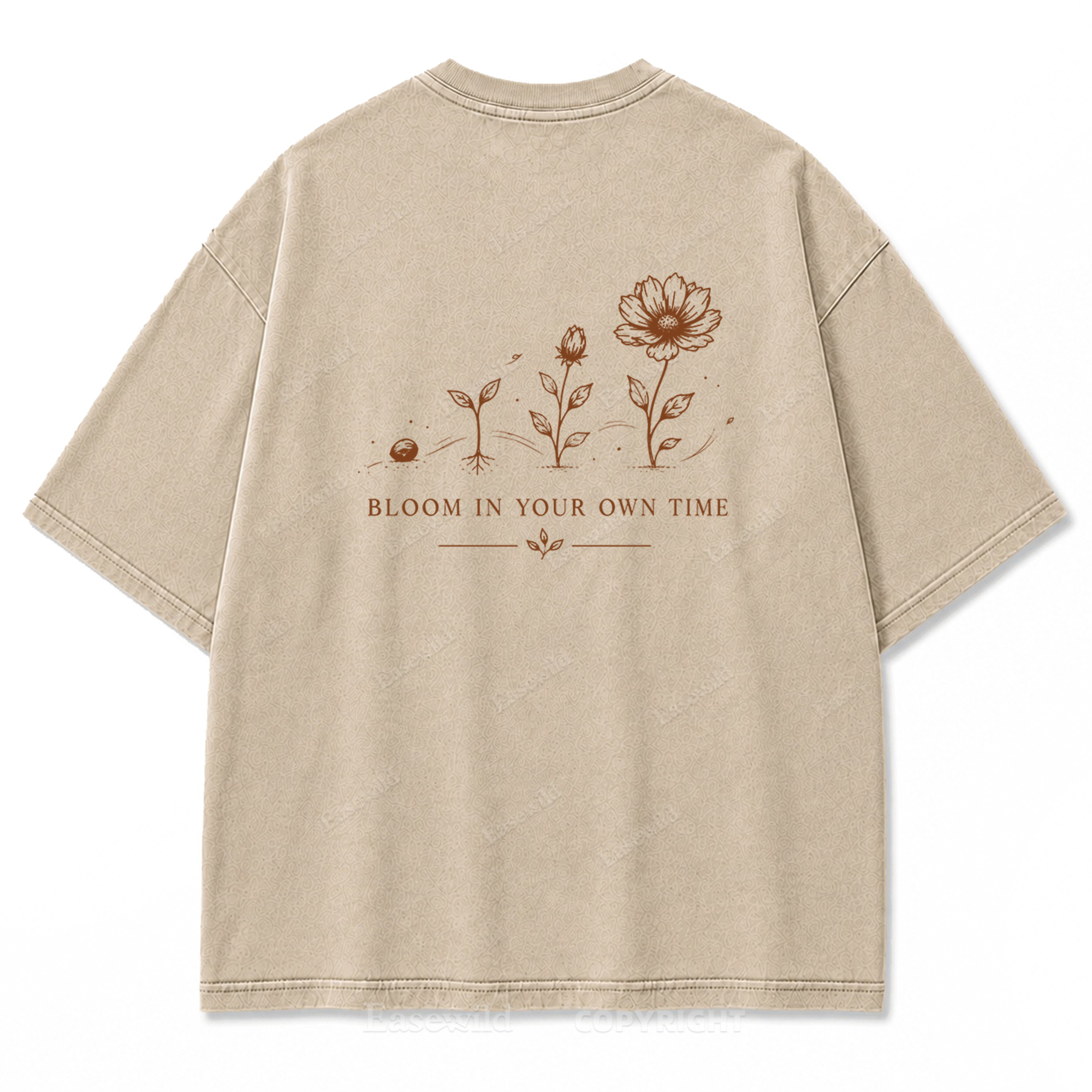 Bloom In Your Own Time Washed Print Tee