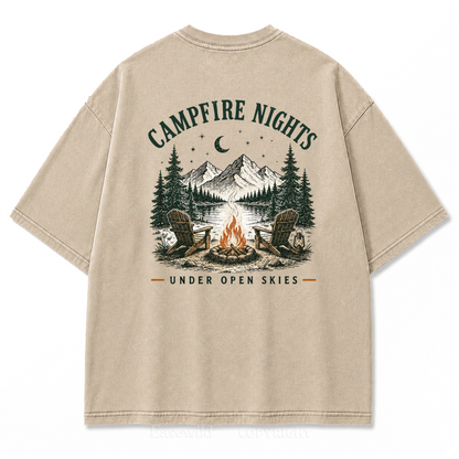 Under Open Skies Campfire Nights Washed Print Tee