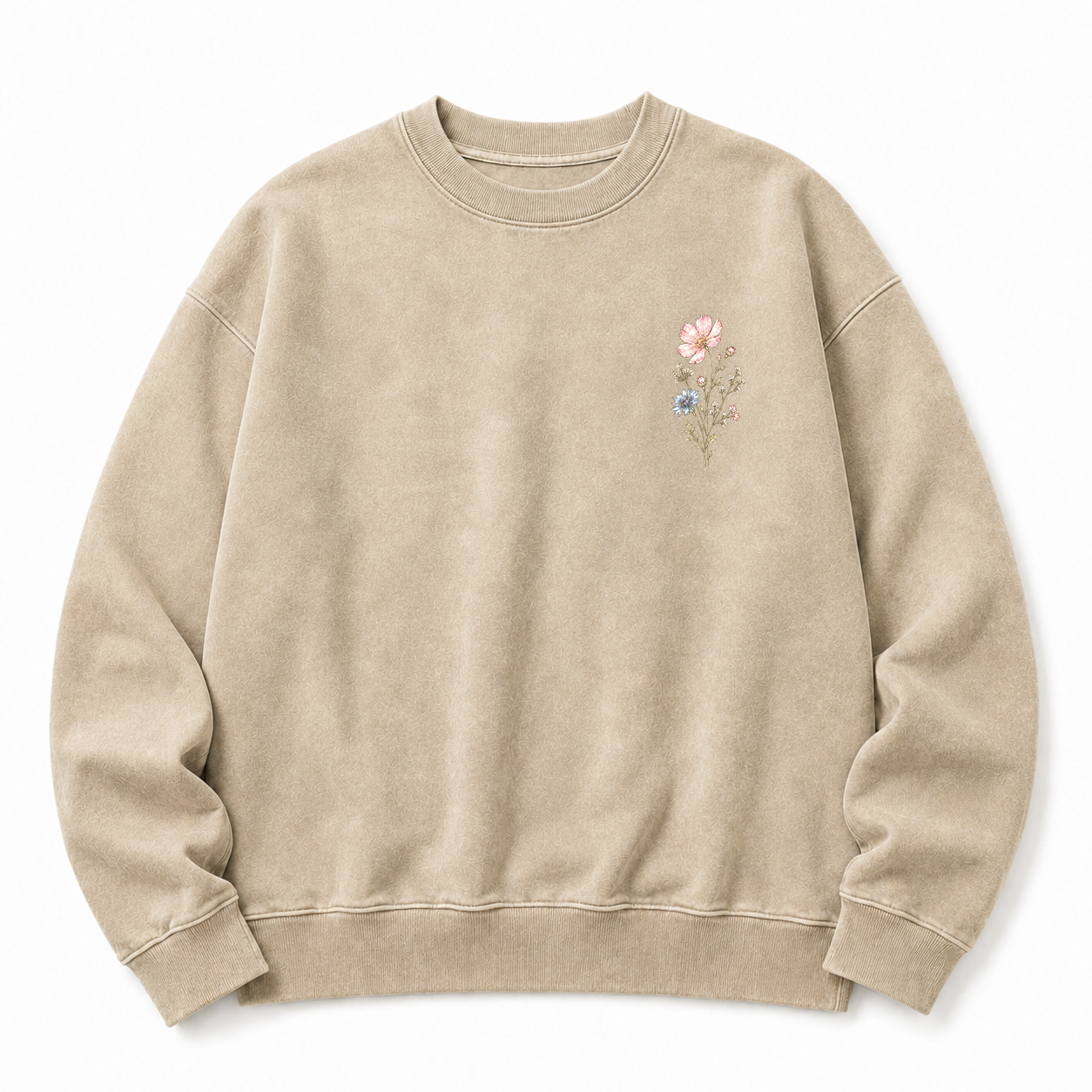 Keep Growing Wildflower Washed Graphic Sweatshirt