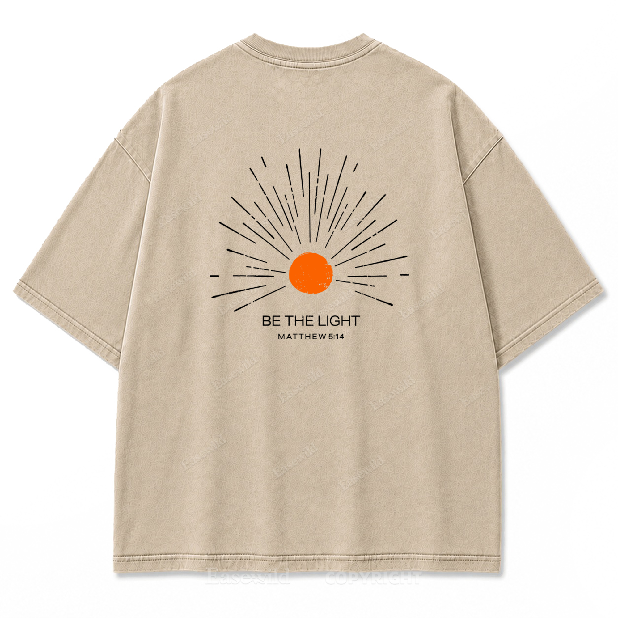 Be The Light Washed Print Tee