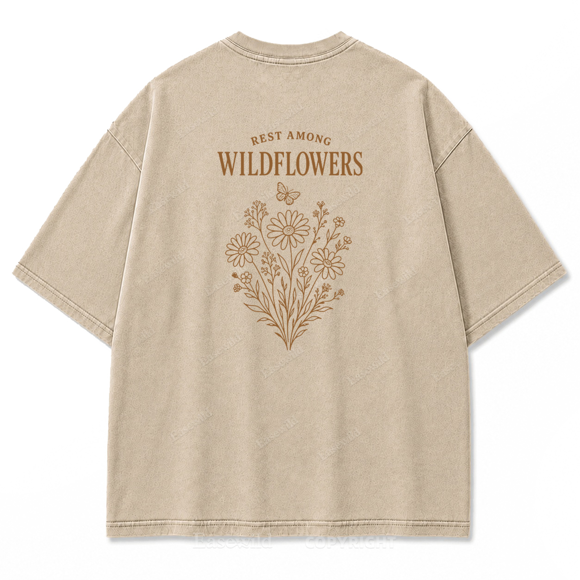 T-Shirt mit Wildblumen-Grafikdruck „Rest Among Wildflowers“