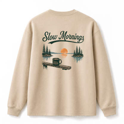 Slow Mornings Graphic Long Sleeve Tee