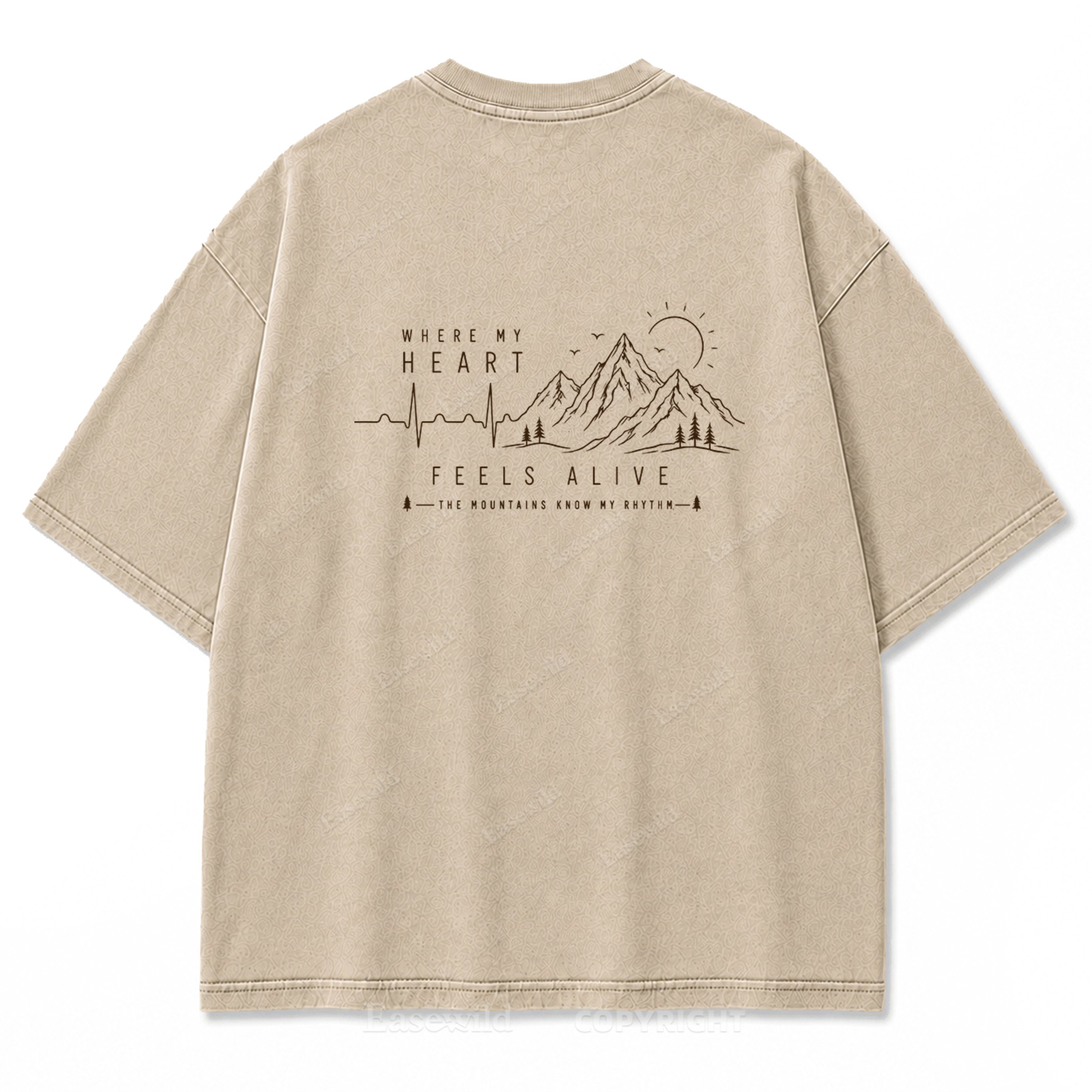Where My Heart Feels Alive Mountain Washed Print Tee