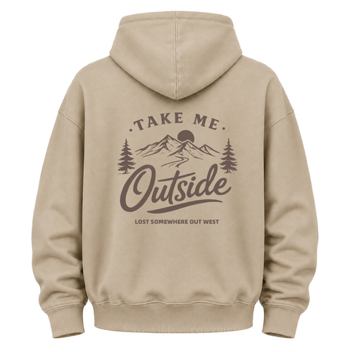 Take Me Outside Out West Grafik-Kapuzenpullover