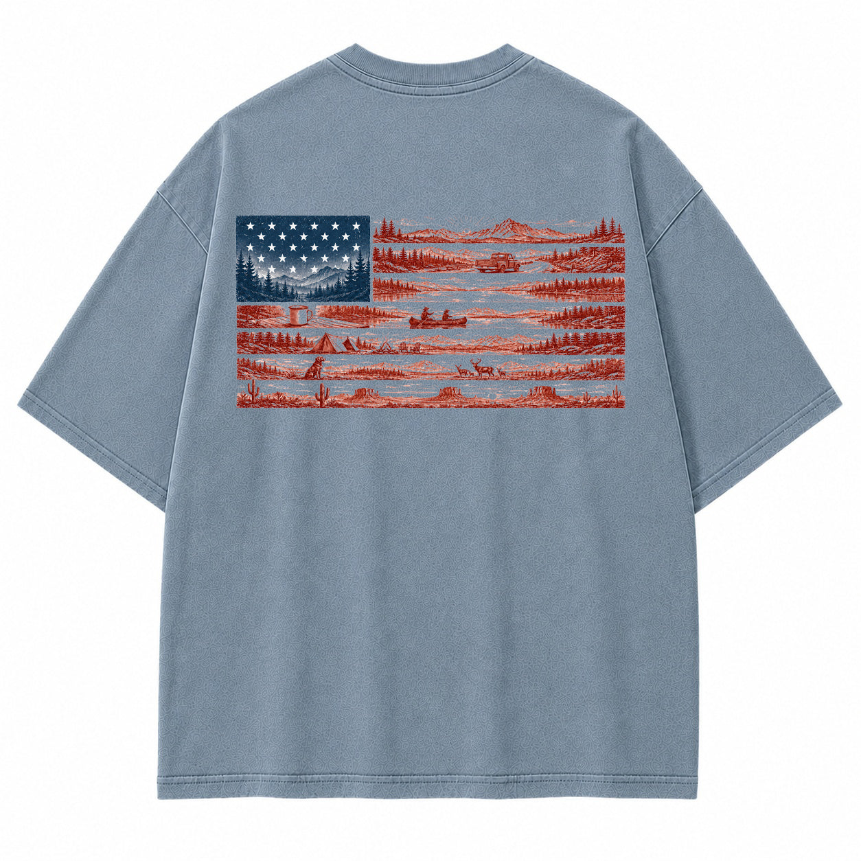 Heritage Trails American Flag Graphic T-Shirt