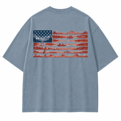 Heritage Trails American Flag Graphic T-Shirt