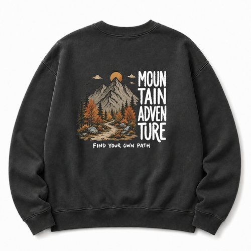 Find Your Own Path Washed Grafik-Sweatshirt