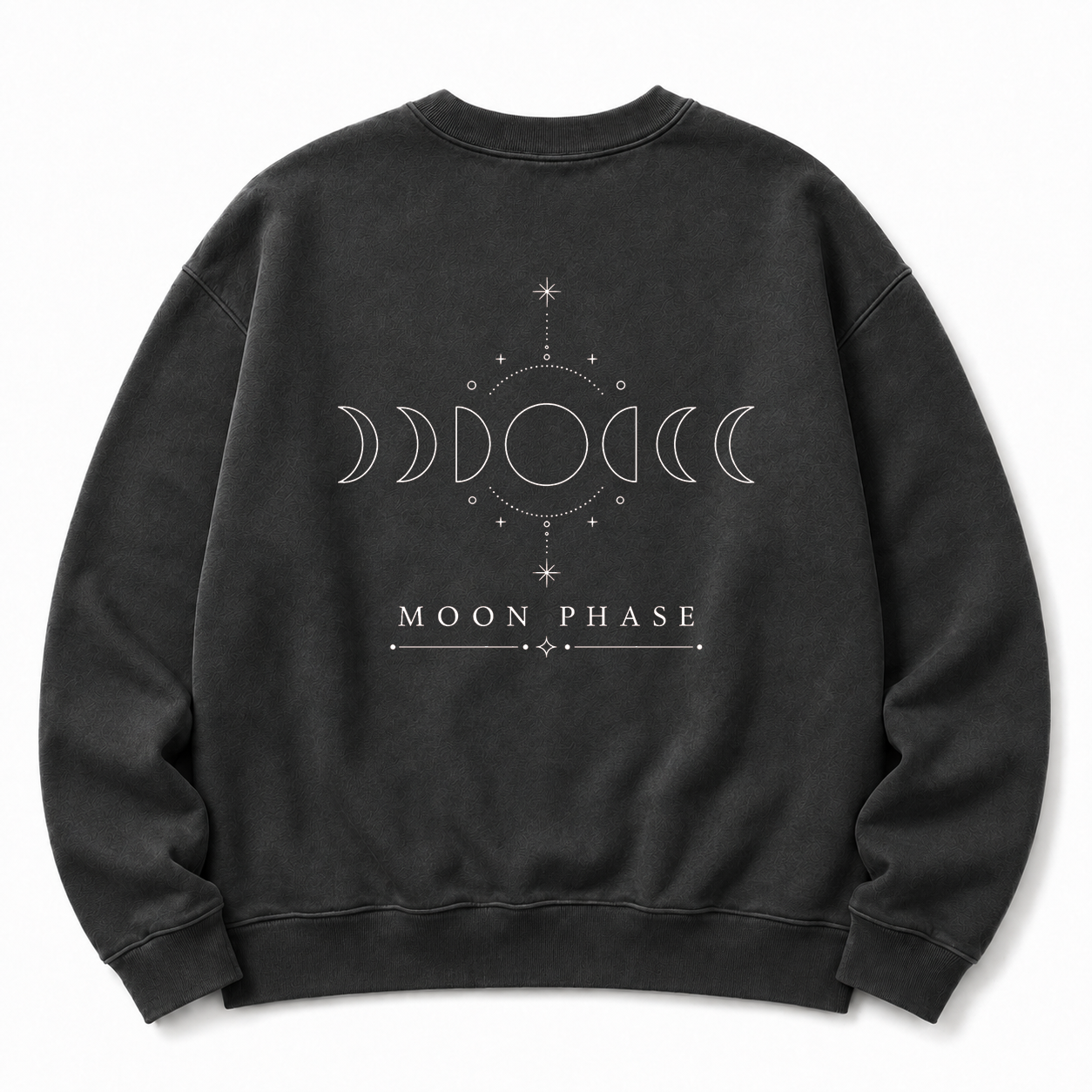Moon Phase Celestial Washed Graphic Sweatshirt