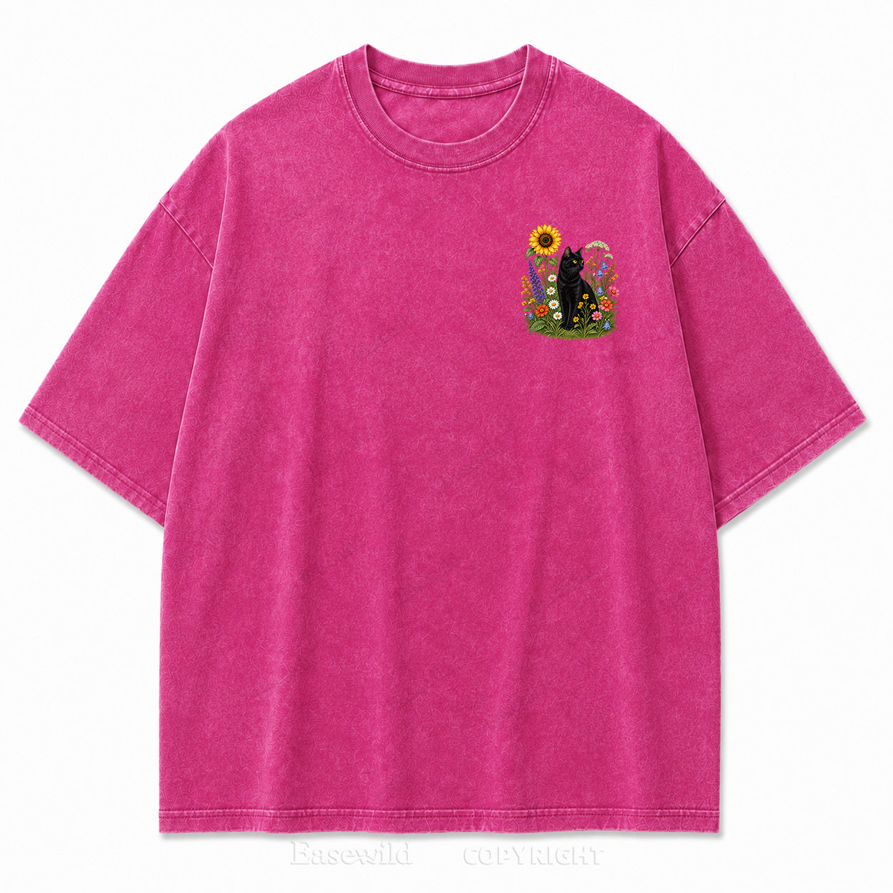 Wild Garden Black Cat Print Tee