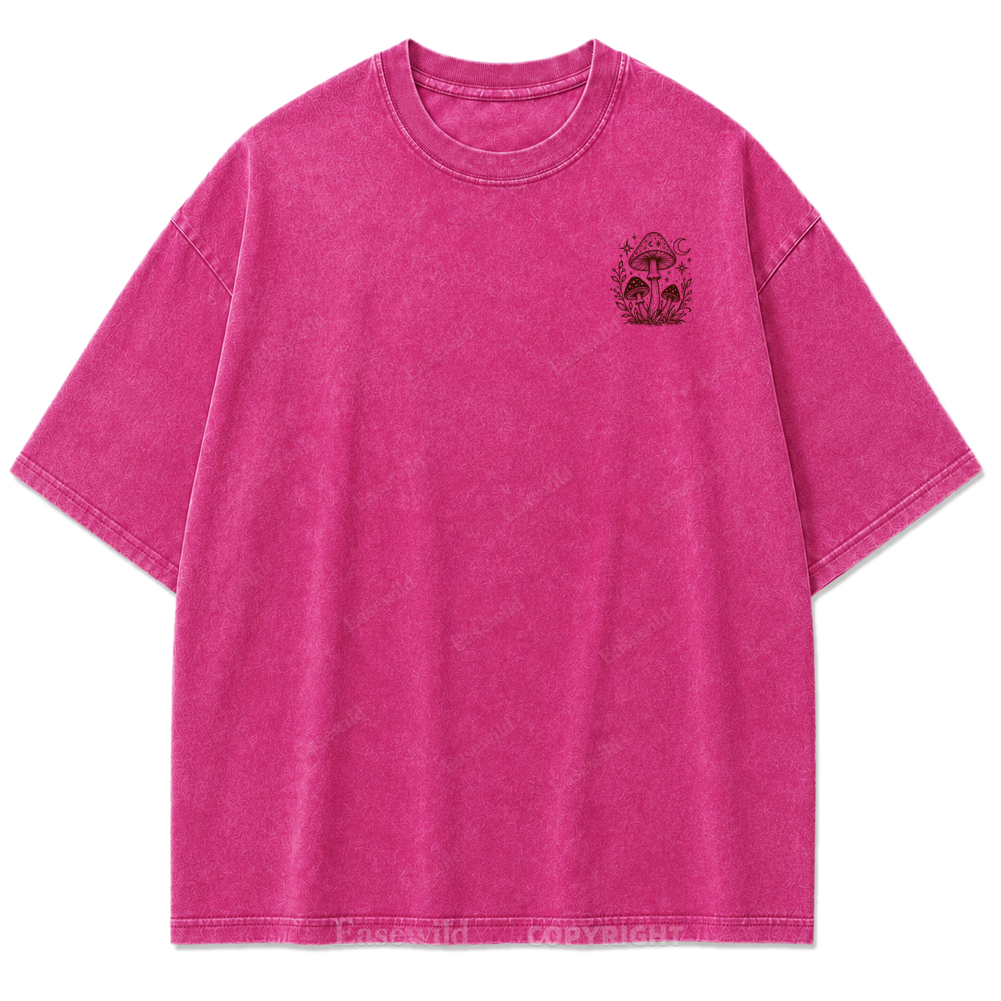 Wild Soul Soft Heart Mushroom Washed Print Tee