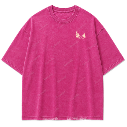 Take The Scenic Route Minimal Washed Print Tee